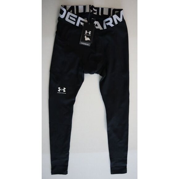 Under Armour 1366075-001 Men's Sz M Black ColdGear Armour Compression Leggings - Picture 1 of 8